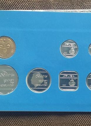 Аруба  набір монет 1991 рік2 фото