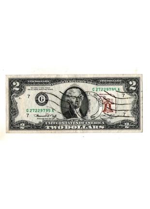 Сша 2 долара 1976 рік ювілейні з маркою №355