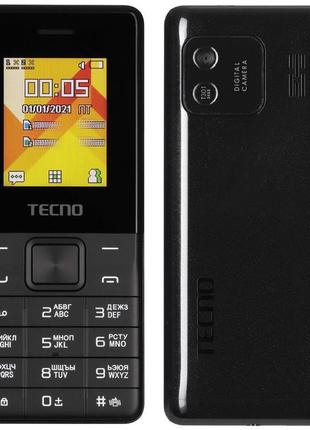 Мобильный телефон tecno t301 1.77" 2sim, 1150mah, phantom black1 фото