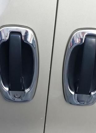 Обведення ручок (4 шт, нерж.) carmos - турецька сталь для fiat fiorino/qubo 2008-2024 рр