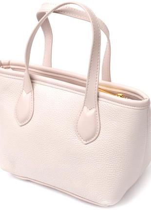 Компактна жіноча сумка з натуральної шкіри vintage 22284 білий