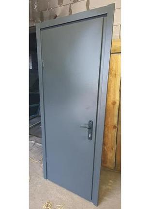 Двері металеві "однолистові коричневі" 900*1800 мм/ технічні двері тамбурні від виробника1 фото