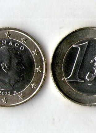 Монеко 1 євро 2023 рік король альберт ii №817