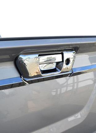 Накладка на заднюю ручку (без камеры, нерж) для nissan navara/np300 2016-2024