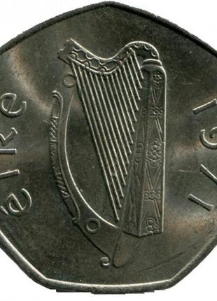 Ирландия › республика ирландия (éire) 50 пенсов, 1970-2000  №15462 фото