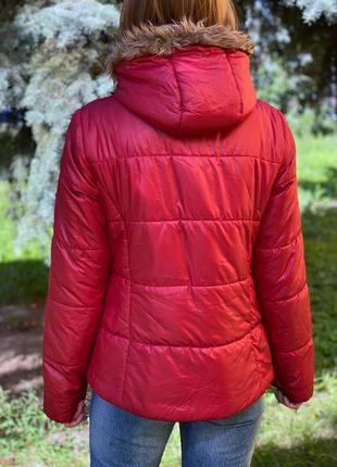 Синтепоновая  красная курточка4 фото