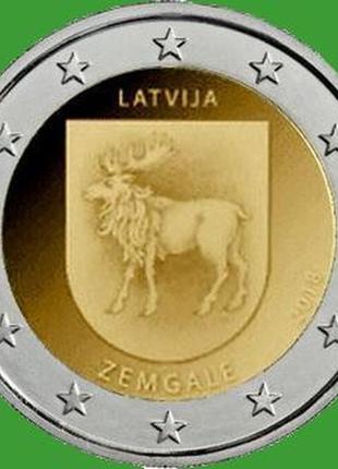 Латвія - латвия 2 евро 2018 г. историческая область земгале . №1679