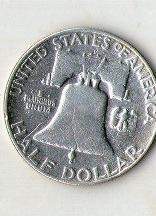 Сша 1/2 доллара 1953 серебро юбилейная колокол №371 фото