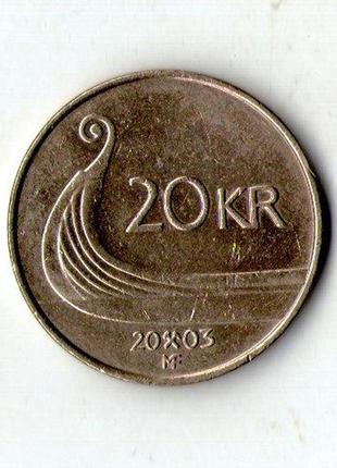 Норвегія › король харальд v 20 крон, 2003 рік   №745