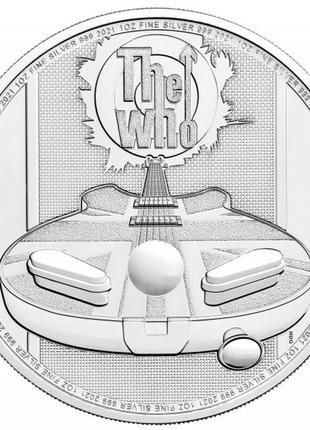 Великобритания 2 фунта, 2021 легенды музыки - the who серебро 0.999, 31.21g, ø 38.61mm2 фото