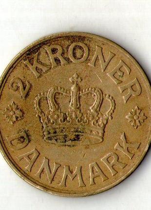 Данія - дания › король кристиан x › 2 кроны, 1924-1941  №15222 фото
