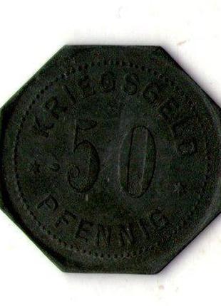 Німеччина - германия 50 пфеннингов 1917 нотгельд цинк №3741 фото