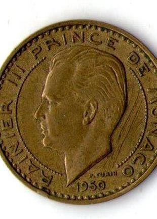Монако 20 франков 1950 год принц ренье iii №1184