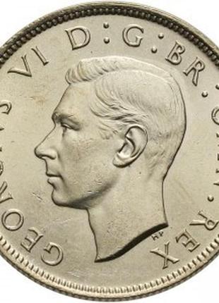 Великобритания › король георг vi 2 шиллинга (флорин), 1937-1946 серебро 11.3 гр.  №7121 фото