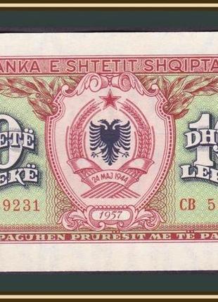 Албанія 10 лек 1957 unc no221
