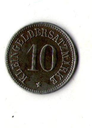 Німеччина - германия 10 пфеннингов 1917 нотгельд железо №8971 фото