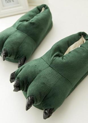 Хатні капці кігурумі лапи зелені