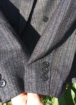 Woolmark винтажный пиджак из натуральной шерсти ,твидовый жакет 48 размер6 фото