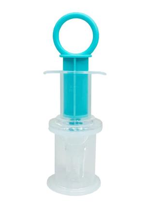 Дитячий шприц-дозатор для ліків mgz-0719(turquoise) із мірним стаканчиком2 фото