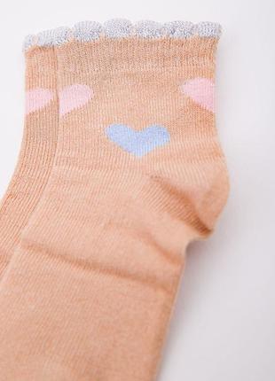 Хлопковые детские носки, бежевого цвета, 167r601-12 фото
