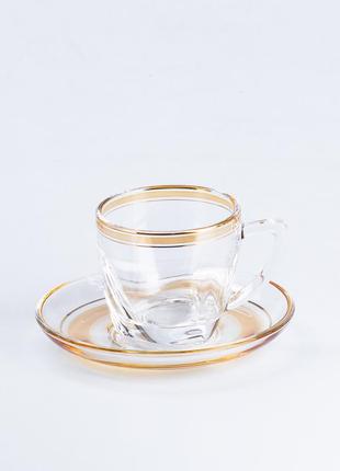 Набір чашок для чаю та кави зі скла 6 штук2 фото