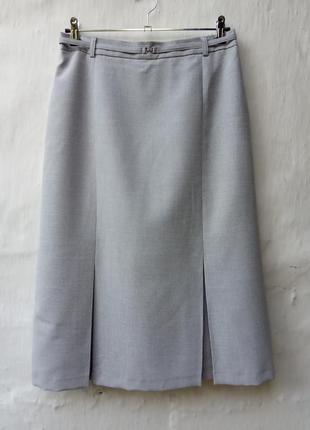 Стильная базовая меланжевая юбка миди в складу brandtex 💃🏻💣1 фото