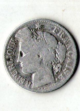 Франція - франция › третья республика 2 франка 1871 рік срібло №1605