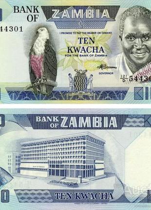 Замбия 10 квача 1980-1988 unc  №350