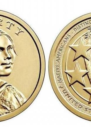 Сша 1$ 2021 індичка, сакагавея, пір'я орла та військова служба