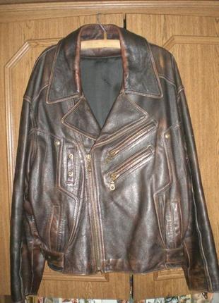 Шкіряна куртка-косуха okhnic leather wear