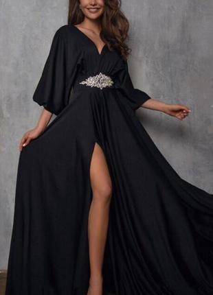 Чорна вечірня сукня1 фото