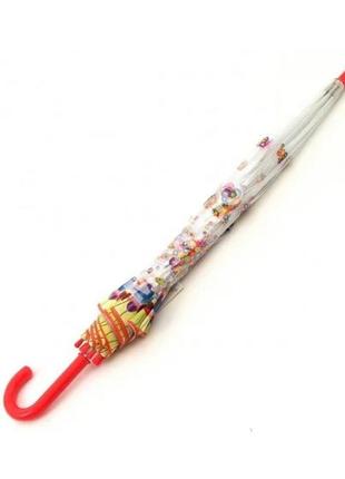 Детский зонт zest "тюльпаны" прозрачный