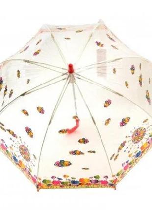 Детский зонт zest "тюльпаны" прозрачный4 фото
