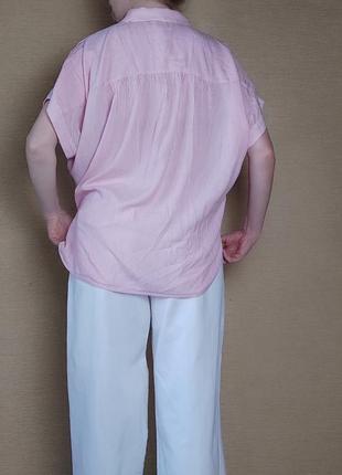 Легкая летняя полосатая сорочка рубашка блузка  оверсайз7 фото