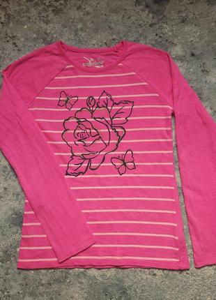Рожевий лонгслів jumping beans,дитячий лонгслів,рожевий топ для дівчинки 7 років,лонгслив
