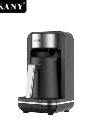 Турка электрическая sokany sk-0137, для кофе 250 мл, черный с хромом