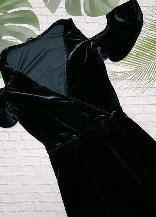 Шикарное велюровое платье new look р. 8 s