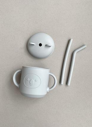 Набор детской силиконовой посуды для первого прикорма для детей