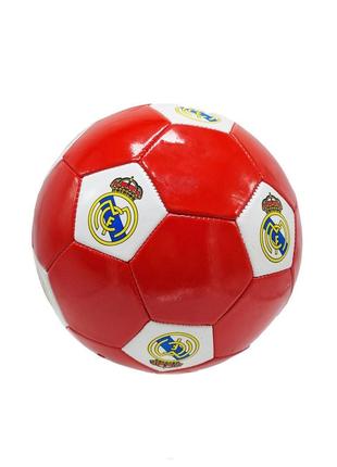 М'яч футбольний bambi yw0244 №5, pvc діаметр 21,3 см біло-червоний