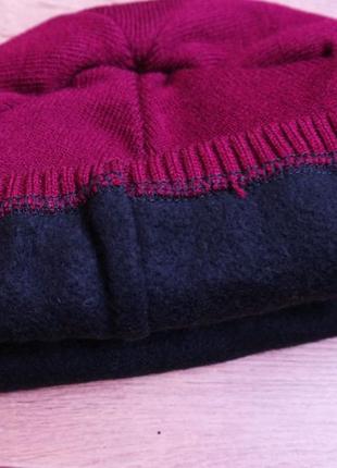 Зимний комплект подростковый шапка + снуд  бордовый 52-56 р.7 фото