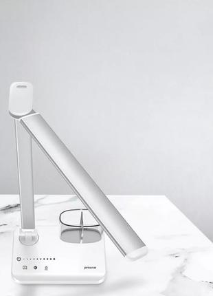 Настольная аккумуляторная лампа proove lumos pro (silver)2 фото