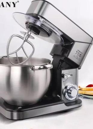Планетарный миксер 2000 вт чаша 10 л 6 скоростей 3 насадки sokany sc-623e