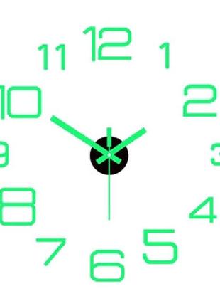 Настінний годинник, що світиться в темряві, — колір салатовий diy, зроби сам 40 см