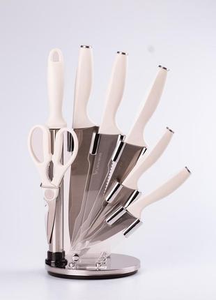 Набір кухонних ножів 7 предметів білий