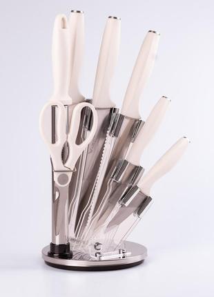 Набор кухонных ножей 7 предметов белый2 фото