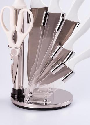 Набор кухонных ножей 7 предметов белый4 фото