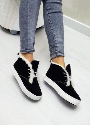 Черевики італійська замша р32-41 демі зима хайтопи чоботи кросівки кеди