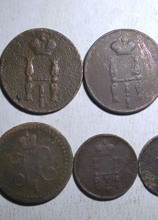 Царизм, микола 1 і олександр 2, мідь, 17 монет без повторів3 фото