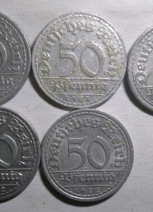 Німеччина 1874 - 1943 рр., 47 монет без повторів10 фото