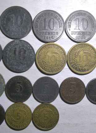 Німеччина 1874 - 1943 рр., 27 монет без повторів4 фото